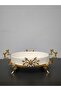 Oven Dish Bowl Luxury Serving Plate Bowl Gold Silver Serving Plate Striped Tableware Kitchen Home