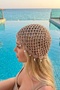Pearl Black Pearl Detailed Women's Hand Knitted Beanie - 2