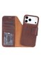 Porta Saddle Heritage Leather iPhone 17 Pro (6.3") Genuine Leather Phone Case with Detachable Wallet