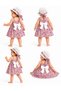 Baby Girl Floral Patterned Strappy Summer Dress and Hat Set 100% Cotton Daily Use 2-Piece Set - 4