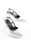 Zri̇n-002 White Patent Leather Daily 7 cm Heeled Shoes - 3