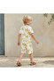 Knee Length Elasticated Drawstring Waist Shorts with Crab Print - 3