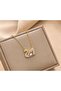 Swan Model Gold Pink Stone Steel Necklace (45+5cm)