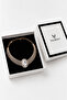 Women's Gold Color Crystal Stone Choker Necklace - 3