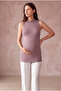 Maternity Dusty Rose Cotton Short Stand Collar Sleeveless Undershirt Cara - 2