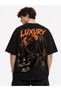 Street Luxury Graphic Printed Black Men's T-Shirt