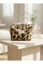 Leopard Patterned Quilted Handmade (Medium Size) Makeup Bag – Travel Bag - 5