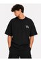 Graffiti Bear Oversized Men's T-Shirt with Printed Back - 3