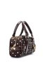 Faux Leather Women's Crossbody Bag with Key Lock Charm Hamburg Brown Polka Dot - 3