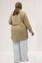 68061 Large Size Muslin Shirt with Pockets and Cuffs - Beige - 4