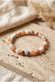 Handmade Agate Round Natural Stone Flexible Bracelet