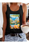 Summer Printed Women's Hollow Out Collar Swimmer T-Shirt Athlete