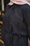 Women's Thin Striped Shirt with Grass Detail on the Front, Black - 5