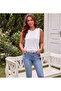 Women's Open Shoulder (Plain, Unprinted) Strappy T-Shirt (100% Cotton/Combed Cotton) - 2