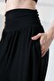 Women's Viscose Fabric Pocketed Capri Shalwar Trousers 22368 - 5