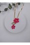 Pink Enamel Floral Italian Chain Necklace - 2