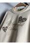 Girl's Wonderful Written Leopard Patterned Tulle Skirt Long Sleeve Beige Color Tracksuit Skirt Set - 4