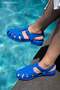Misha Heart Detailed Buckle Jelly Women's Sax Sandals - 3