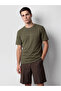 Lcwaikiki Classic Khaki Crew Neck Letter Printed Men's T-Shirt