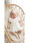 Baby Girl Mevlütlük Dress with Bandana and Lace Newborn Hospital Release Wedding Dress Evening Dress Mevlitlik 4027-K