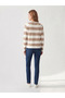 Women's Striped Knitwear Round Neck Slim Fit Sweater - 2