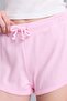 Cotton Waffle Textured Elastic Tied Waist Short Shorts I0706Ax26Au - 4