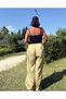 Elastic Waist, Tie Detail, Wide Leg, Casual Women's Trousers - 3