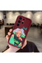 Samsung Galaxy S25 Ultra Compatible Case Camera Protector Burgundy Silicone Couple Phone Case Girl Pattern