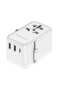GaN 20W PD Universal Adapter with Retractable Type-C Cable, Simultaneous Charging, Includes Spare Fuse, Built-In Safeguard - White - 3