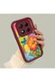 Xiaomi Redmi Note 14 Pro Plus 5g Compatible Case Camera Protector Burgundy Silicone Couple Phone Case Butterfly Pattern - 2
