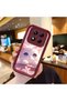 Xiaomi Redmi Note 14 Pro Plus 5g Compatible Case Camera Protector Burgundy Silicone Couple Phone Case Cat Pattern