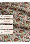 100% Cotton Satin Fabric 100X155 cm Fuchsia Green Floral Patterned Decorative Patchwork Fabric - 6