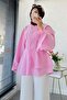 Modal Tunic with Skirt Flounces and Tie Back - Pink - 6