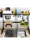 Over The Sink Dish Drying Rack Organizer Black - 3