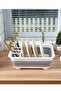 Collapsible Dish Rack for Drying Dishes, Space-Saving and Foldable Design with Versatile Removable Components, Dinnerware Storage Organizer for Small Kitchen Spaces - 6