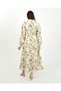 Green Lavinya Floral Patterned Belted Long Sleeve Dress - 8