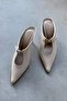 Women's Pointed Toe Buckle Heeled Slippers |   Miya - 3