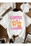 Iced Coffee Printed Premium Oversize T-Shirt