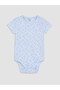 Ecru Crew Neck Printed Baby Girl Bodysuit 3-Piece Set - 7
