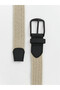 Vizyon New Season Beige Knitted Patterned Men's Belt - 4