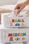 3-Piece White Children's Room Suitcase Organizer Set Travel Bag Organizer Set - 3