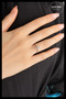 Steel Adjustable Single Stone Ring Gold Color Non-Tarnish Special Design Engagement Ring - 2