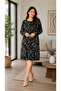 Women's Tunic Dress - Comfortable Fit - Plus Size - Patterned - Oversized - Viscose