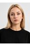 Women's Black Color Short Sleeve Basic Fit Crew Neck Comfort T-Shirt - 3