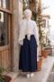 Dark Navy Blue Flounced Hijab Long (94cm) Skirt 1170 - 4