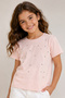 Girls T-Shirt with Stone Embellishment - 3