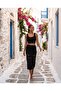 Summer Zero Sleeve Crop Top and Skirt Knitwear Two-Piece Set - 6