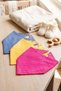Set of 3 Polka Dot Baby Bandana Drool Bibs with Snap Fasteners, Newborn Neck Collar Bibs and Baby Feeding Bibs - 5