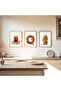 Turkish Breakfast 3 Panel Gallery Wrapped Canvas Set | 30x40 cm Each | Tea Simit Baklava Kitchen Wall Art - 2