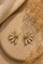 Daisy Gold Detailed Daisy Shaped Steel Women's Earrings - 3